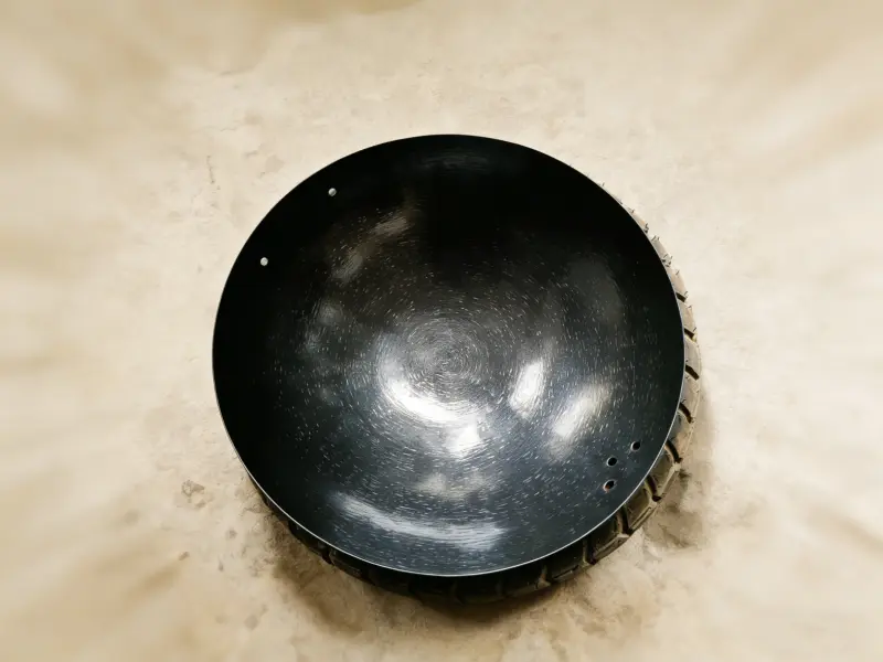 张锅匠润楠木把手_手工铁锅配件