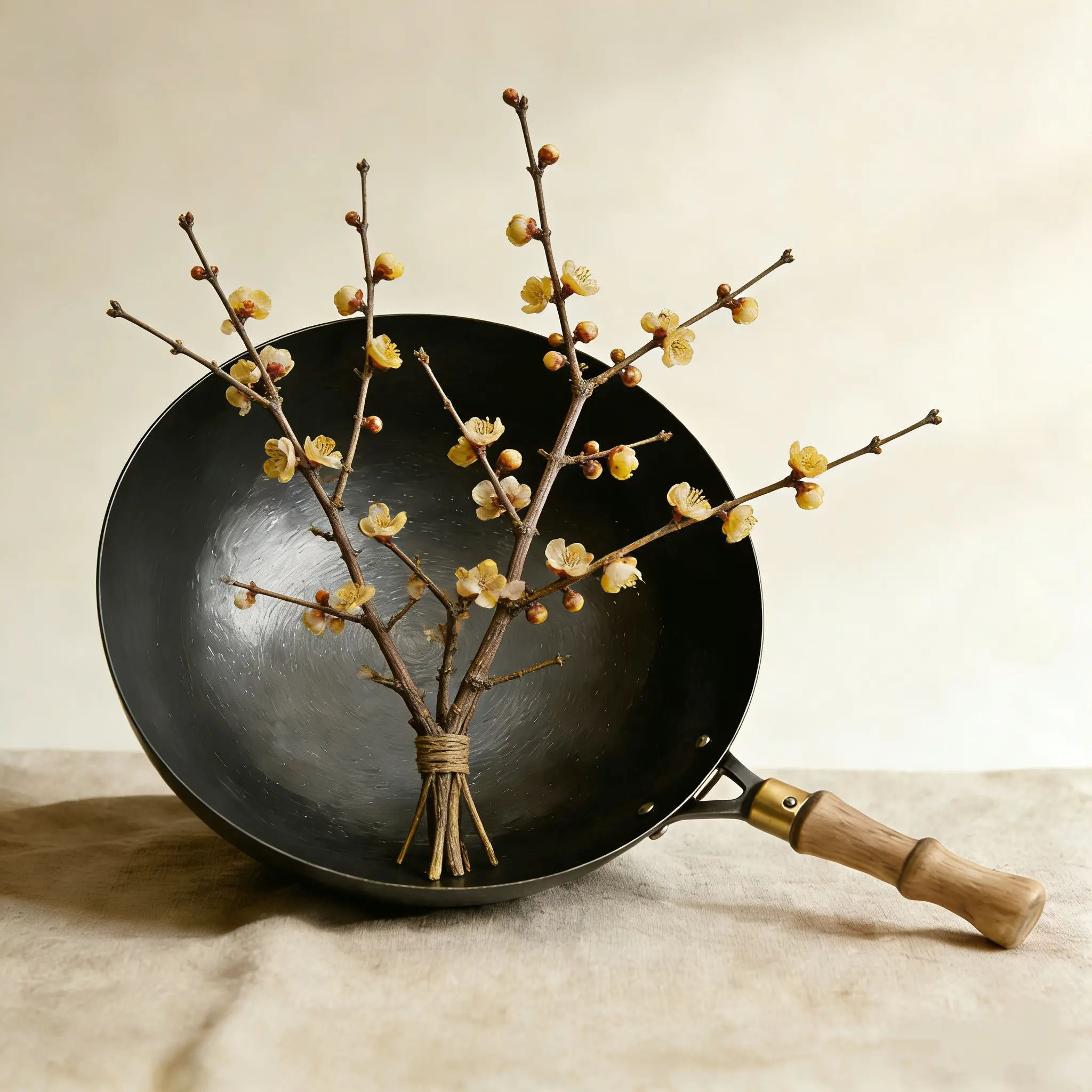 止贪·鼎承圆底炒锅_张锅匠36cm家用手工铁锅